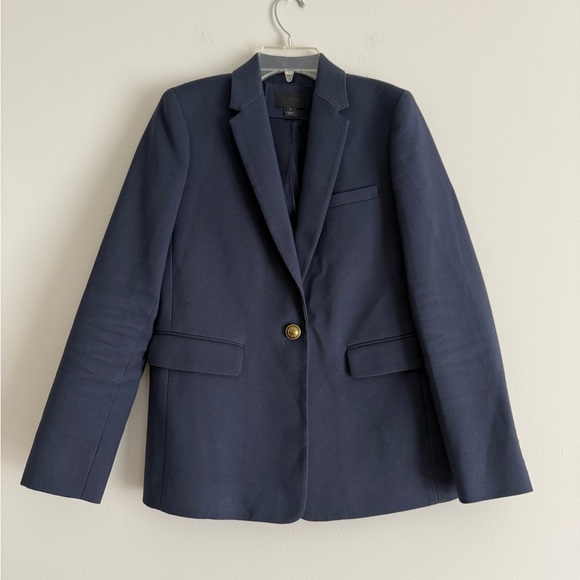 J. Crew Jackets & Blazers - J. Crew Collection Classic Navy Blazer with Gold Button
